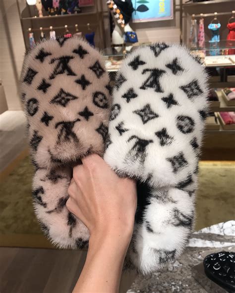 louis vuitton men slippers|louis vuitton slippers fur.